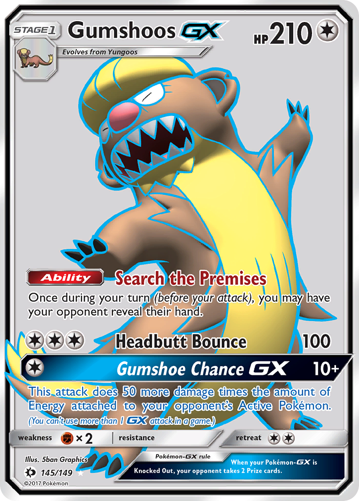 Gumshoos GX (145/149) [Sun & Moon: Base Set] | Mindsight Gaming