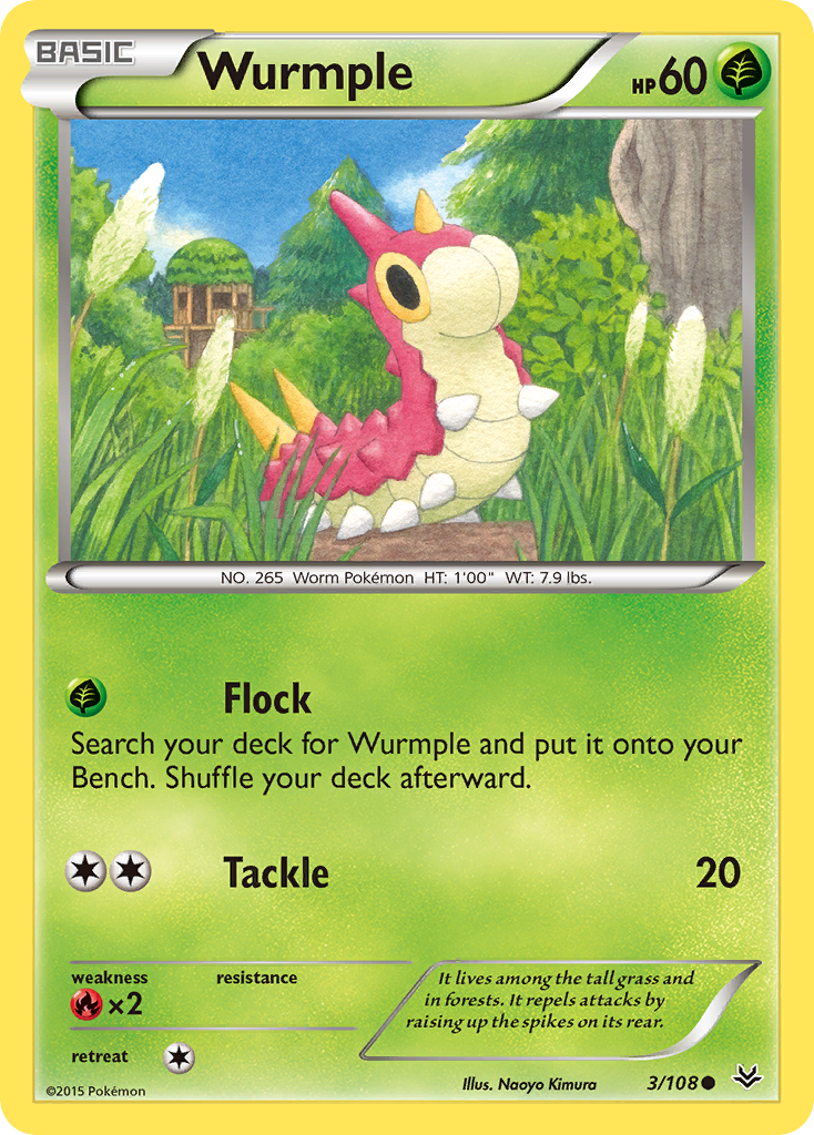 Wurmple (3/108) [XY: Roaring Skies] | Mindsight Gaming