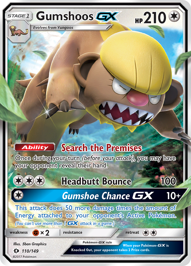 Gumshoos GX (110/149) [Sun & Moon: Base Set] | Mindsight Gaming