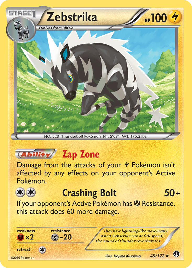 Zebstrika (49/122) [XY: BREAKpoint] | Mindsight Gaming