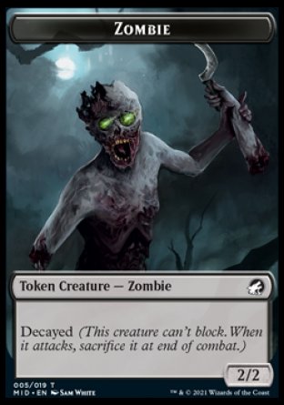 Zombie (005) // Ooze Double-sided Token [Innistrad: Midnight Hunt Tokens] | Mindsight Gaming