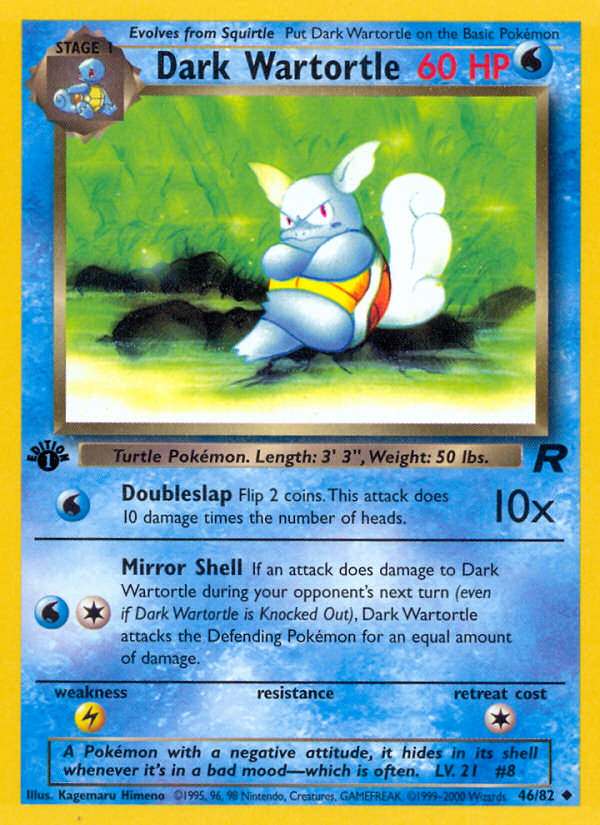 Dark Wartortle (46/82) [Team Rocket 1st Edition] | Mindsight Gaming