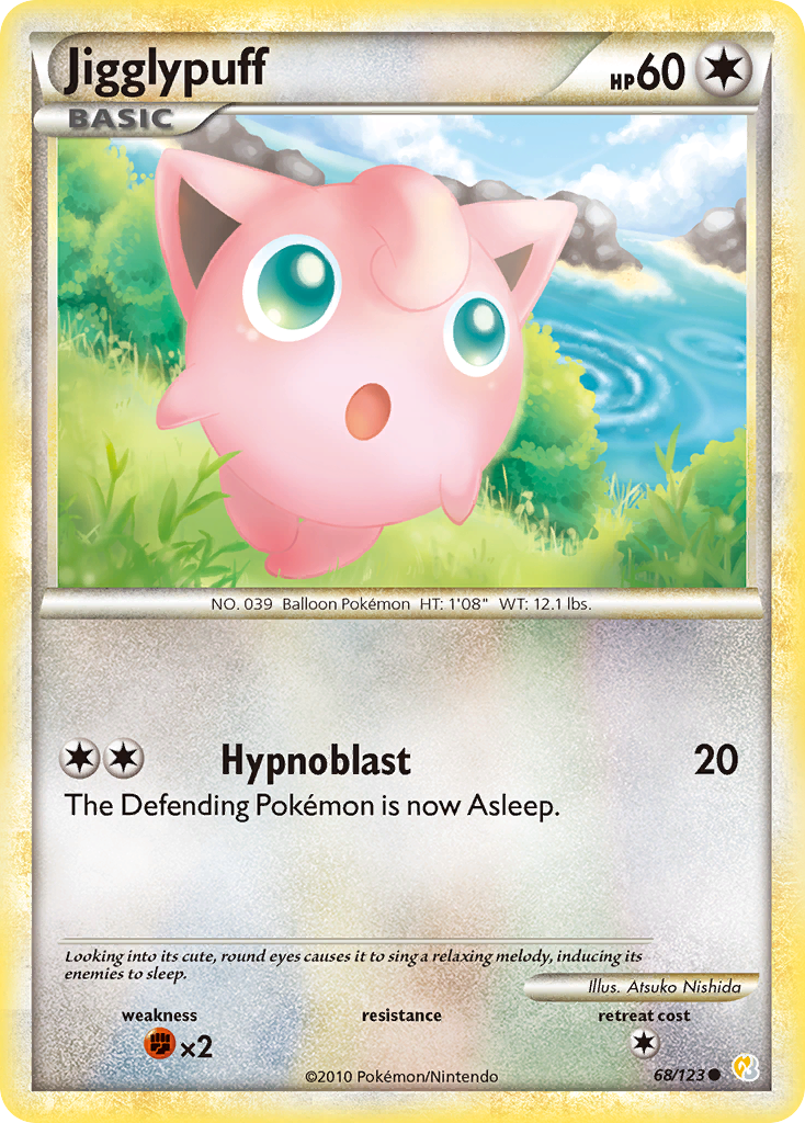 Jigglypuff (68/123) [HeartGold & SoulSilver: Base Set] | Mindsight Gaming