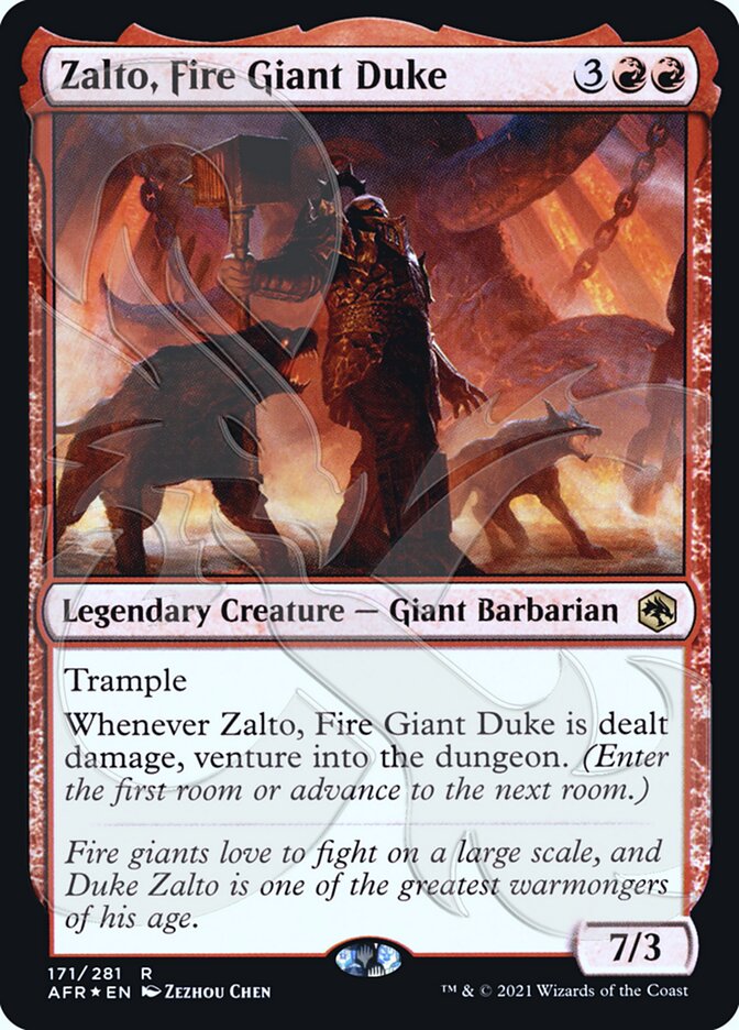 Zalto, Fire Giant Duke (Ampersand Promo) [Dungeons & Dragons: Adventures in the Forgotten Realms Promos] | Mindsight Gaming