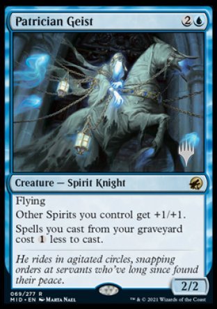 Patrician Geist (Promo Pack) [Innistrad: Midnight Hunt Promos] | Mindsight Gaming