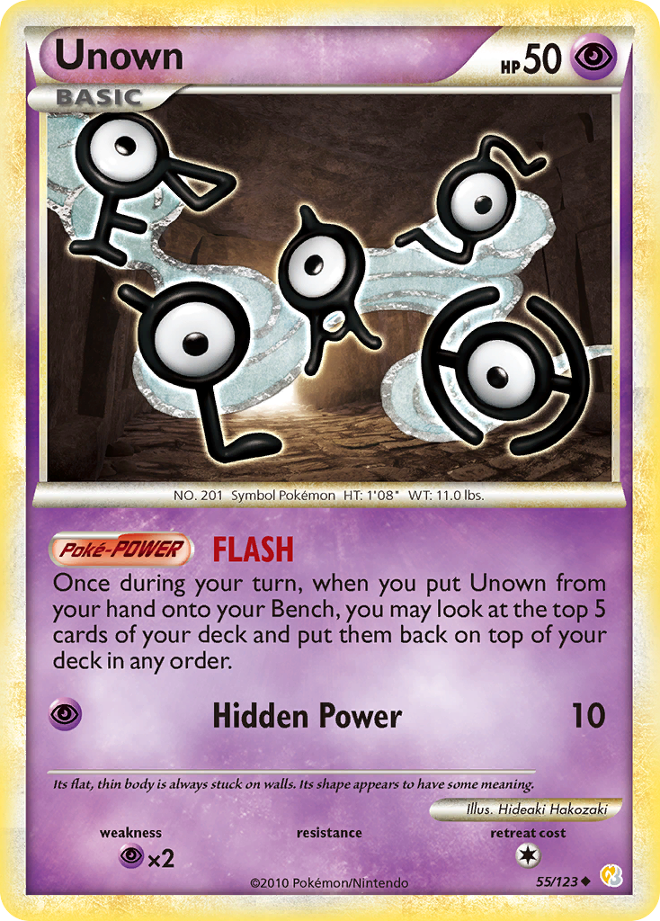 Unown (55/123) [HeartGold & SoulSilver: Base Set] | Mindsight Gaming