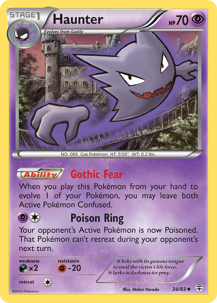 Haunter (34/83) [XY: Generations] | Mindsight Gaming