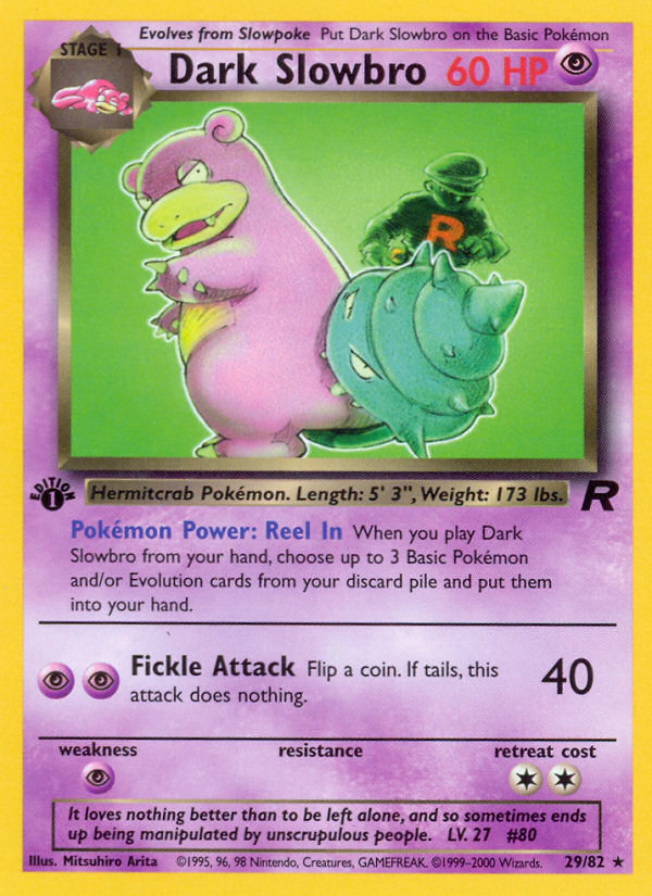 Dark Slowbro (29/82) [Team Rocket 1st Edition] | Mindsight Gaming