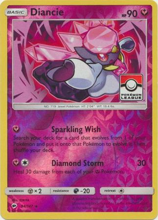 Diancie (94/147) (League Promo) [Sun & Moon: Burning Shadows] | Mindsight Gaming