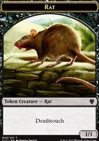 Rat (003) // Cat (001) Double-sided Token [Commander 2017 Tokens] | Mindsight Gaming