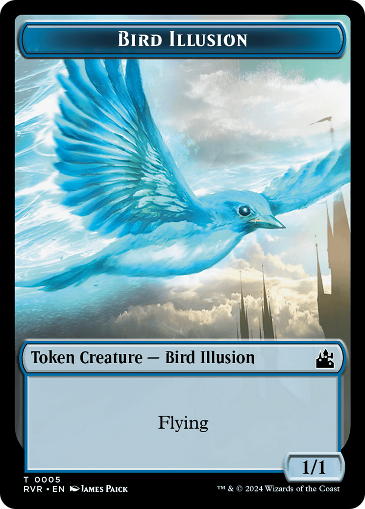 Bird Illusion Token [Ravnica Remastered Tokens] | Mindsight Gaming