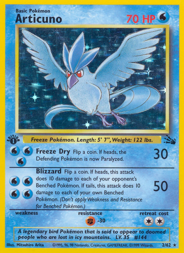 Articuno (2/62) [Fossil 1st Edition] | Mindsight Gaming