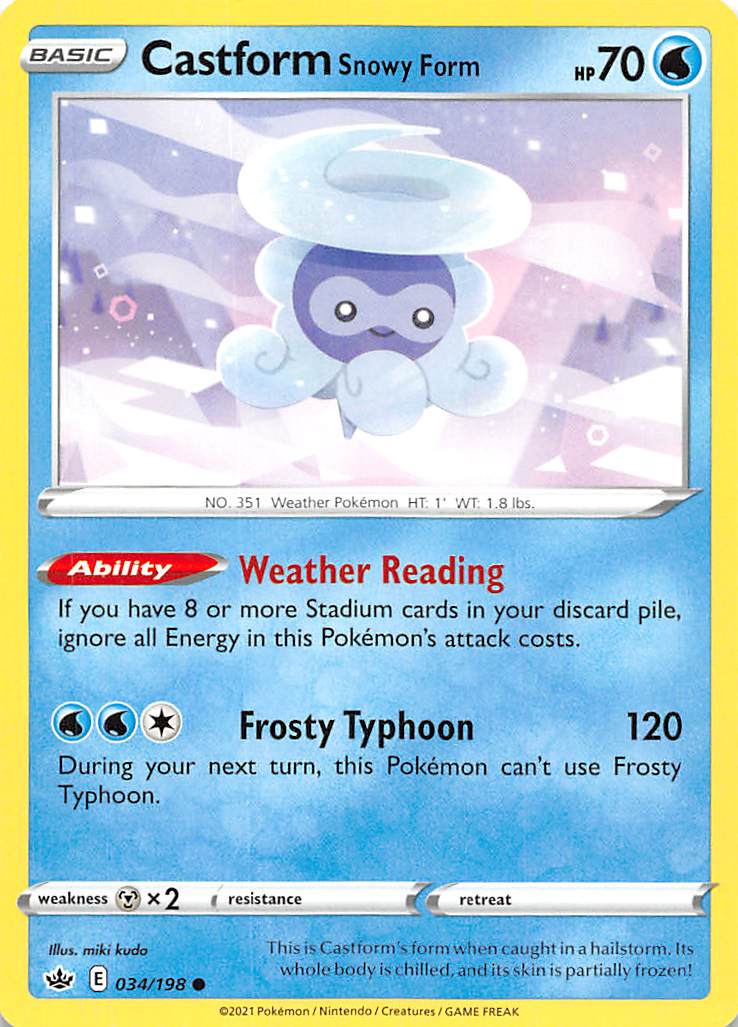 Castform Snowy Form (034/198) [Sword & Shield: Chilling Reign] | Mindsight Gaming