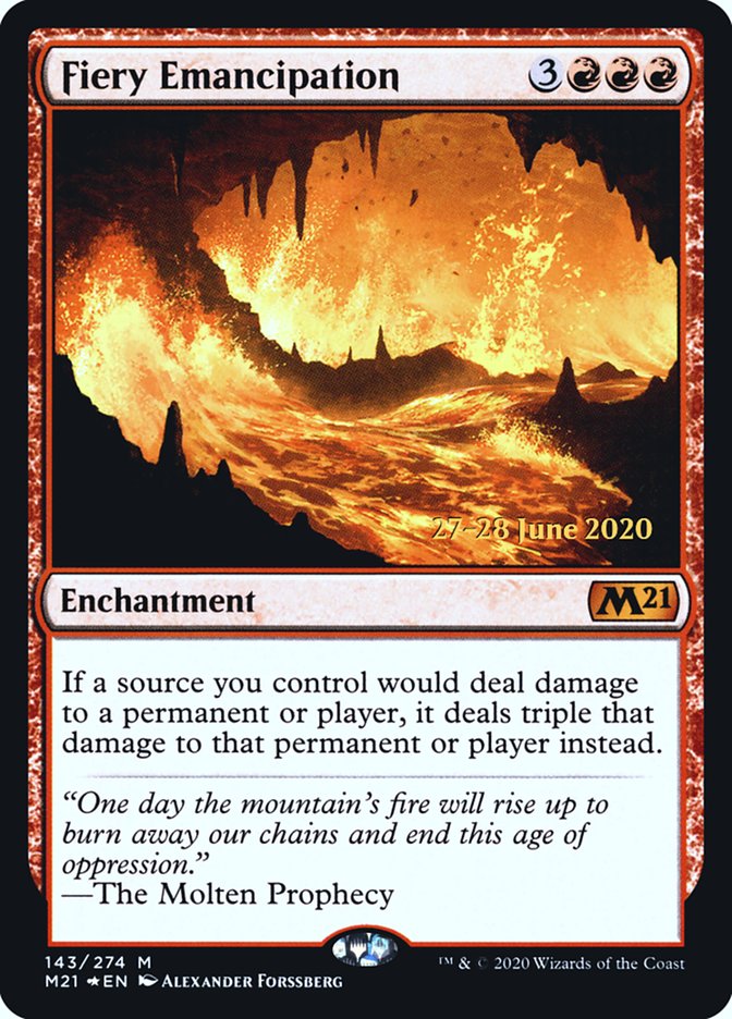 Fiery Emancipation  [Core Set 2021 Prerelease Promos] | Mindsight Gaming