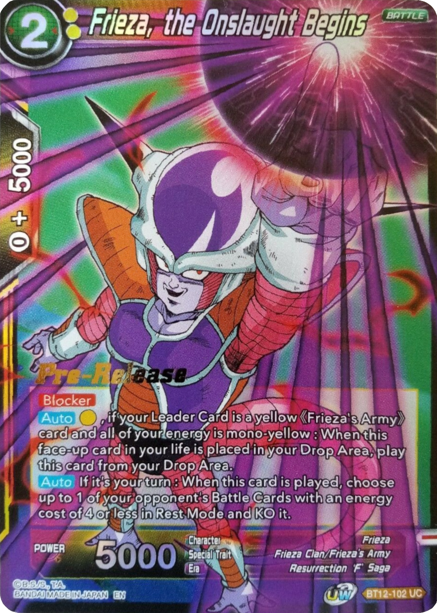 Frieza, the Onslaught Begins (BT12-102) [Vicious Rejuvenation Prerelease Promos] | Mindsight Gaming