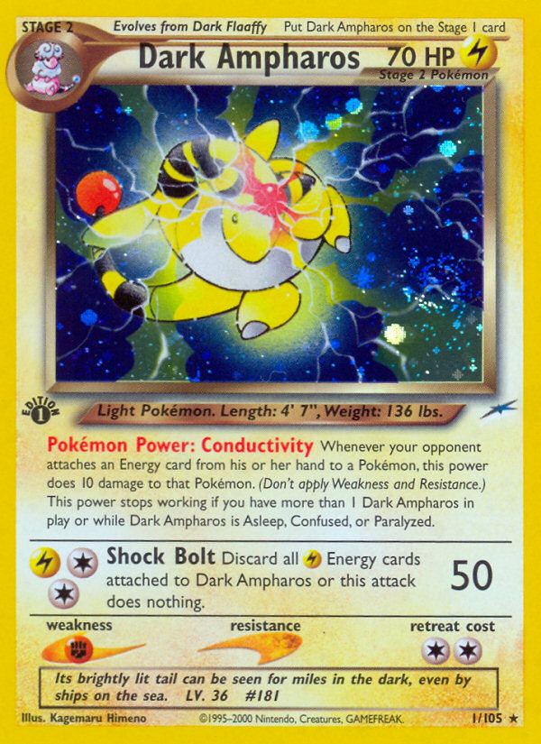 Dark Ampharos (1/105) [Neo Destiny 1st Edition] | Mindsight Gaming