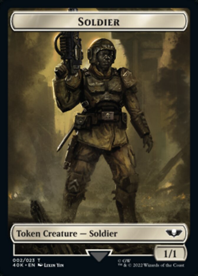 Soldier (002) // Space Marine Devastator Double-sided Token [Universes Beyond: Warhammer 40,000 Tokens] | Mindsight Gaming