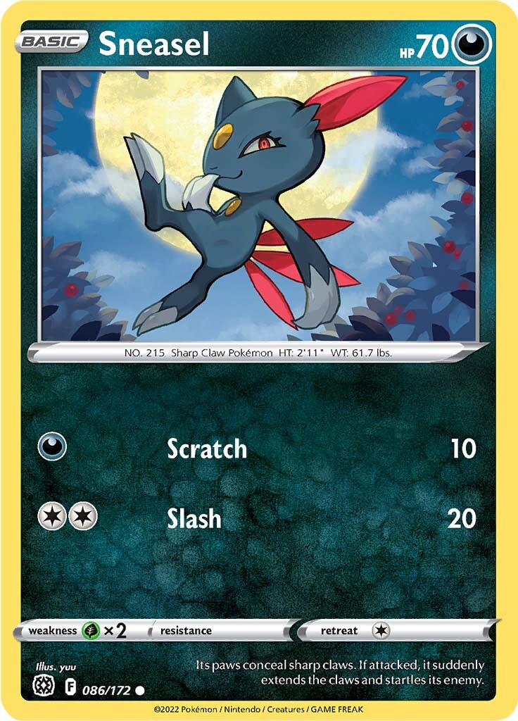 Sneasel (086/172) [Sword & Shield: Brilliant Stars] | Mindsight Gaming