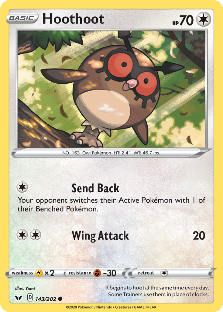 Hoothoot (143/202) [Sword & Shield: Base Set] | Mindsight Gaming