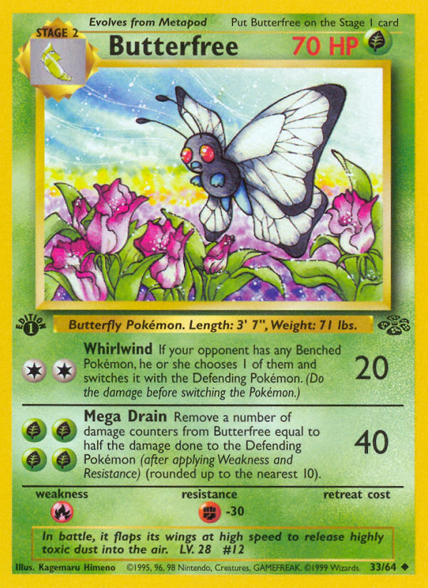 Butterfree (33/64) [Jungle 1st Edition] | Mindsight Gaming