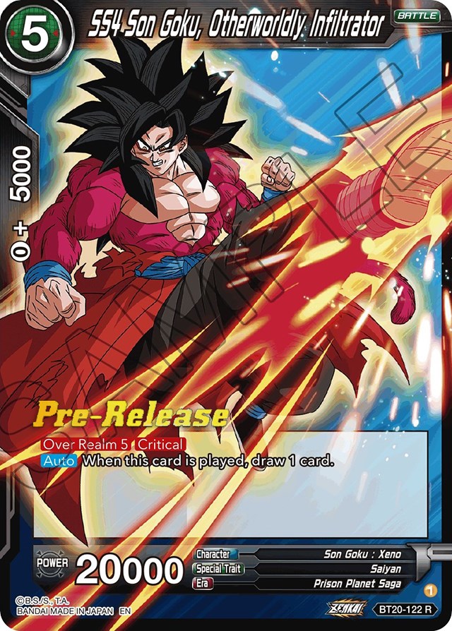 SS4 Son Goku, Otherworldly Infiltrator (BT20-122) [Power Absorbed Prerelease Promos] | Mindsight Gaming