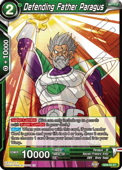 Defending Father Paragus (Reprint) (SD8-04) [Battle Evolution Booster] | Mindsight Gaming