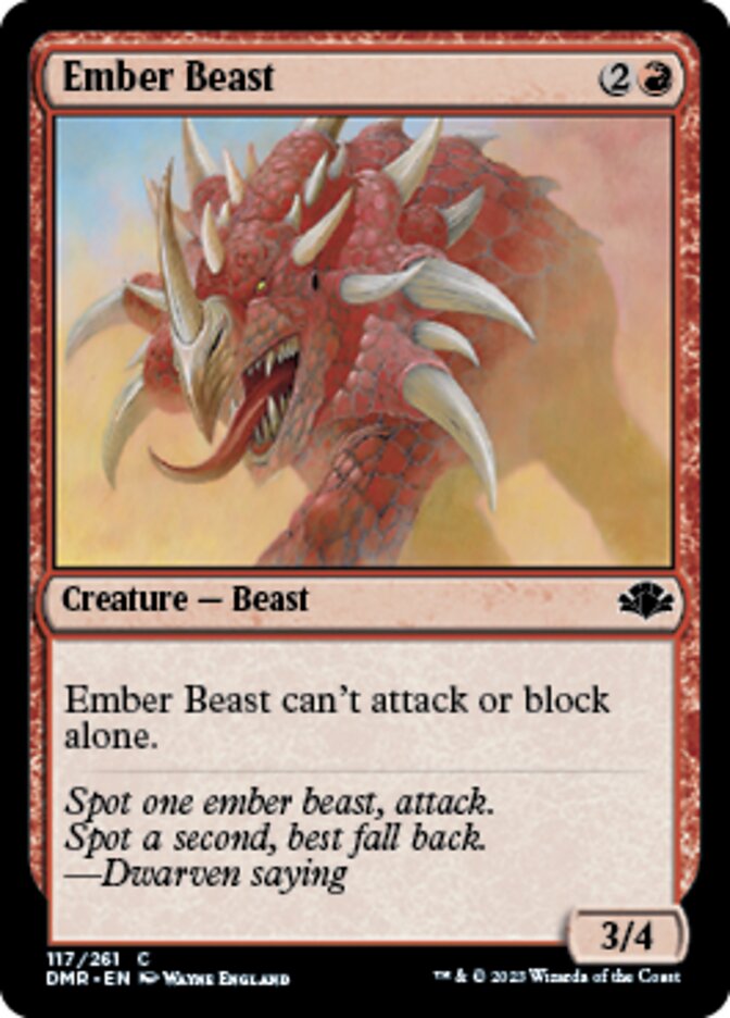 Ember Beast [Dominaria Remastered] | Mindsight Gaming