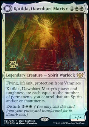 Katilda, Dawnhart Martyr // Katilda's Rising Dawn [Innistrad: Crimson Vow Prerelease Promos] | Mindsight Gaming