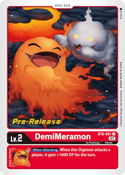 DemiMeramon [BT6-001] [Double Diamond Pre-Release Cards] | Mindsight Gaming