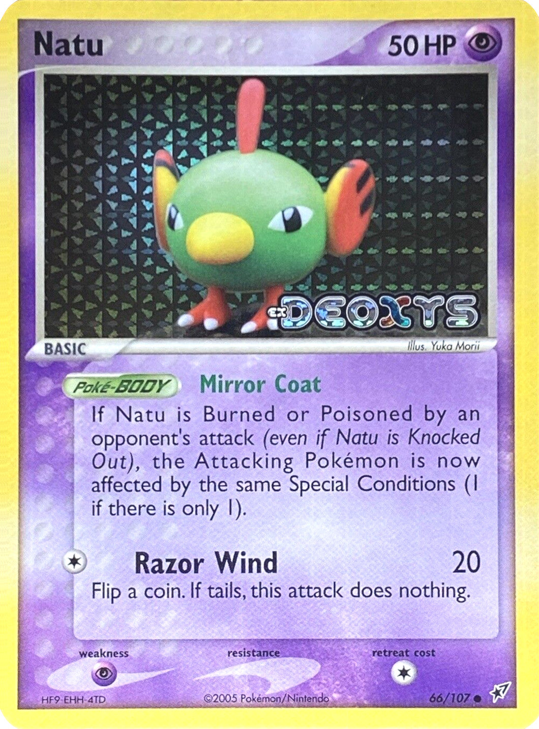 Natu (66/107) (Stamped) [EX: Deoxys] | Mindsight Gaming