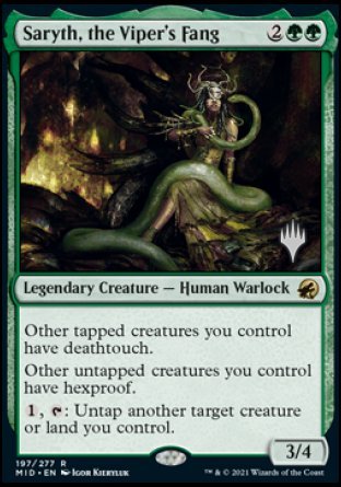 Saryth, the Viper's Fang (Promo Pack) [Innistrad: Midnight Hunt Promos] | Mindsight Gaming