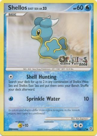 Shellos East Sea (106/132) (Origins Game Fair 2008) [Nintendo: Black Star Promos] | Mindsight Gaming