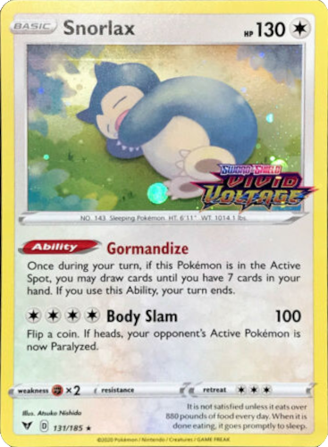 Snorlax (131/185) [Sword & Shield: Black Star Promos] | Mindsight Gaming