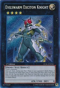 Evilswarm Exciton Knight [LVAL-EN056] Secret Rare | Mindsight Gaming