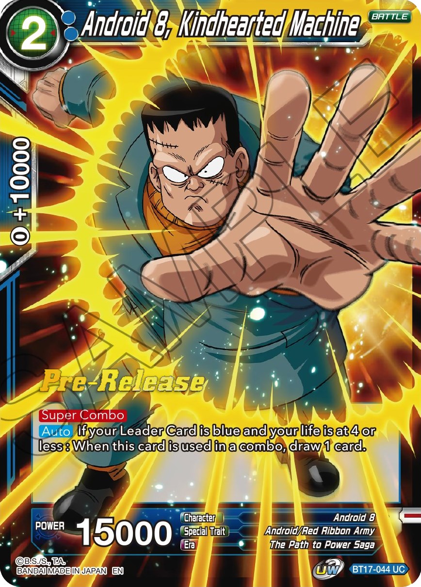 Android 8, Kindhearted Machine (BT17-044) [Ultimate Squad Prerelease Promos] | Mindsight Gaming