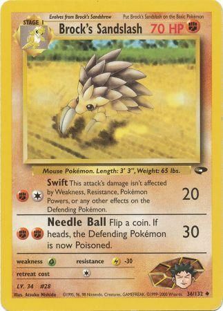 Brock's Sandslash (36/132) [Gym Challenge Unlimited] | Mindsight Gaming