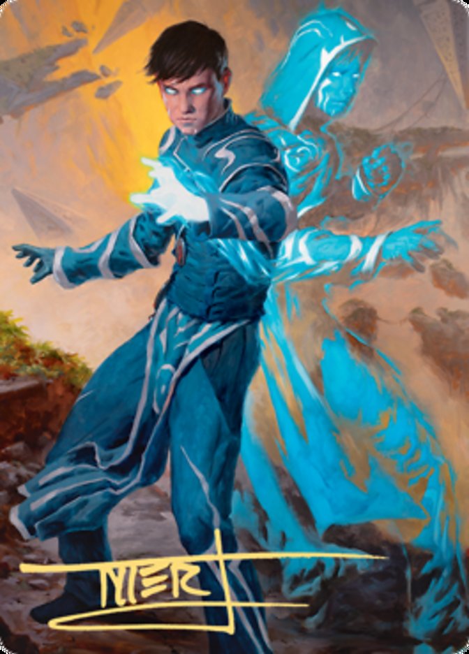 Jace, Mirror Mage 1 Art Card (Gold-Stamped Signature) [Zendikar Rising Art Series] | Mindsight Gaming