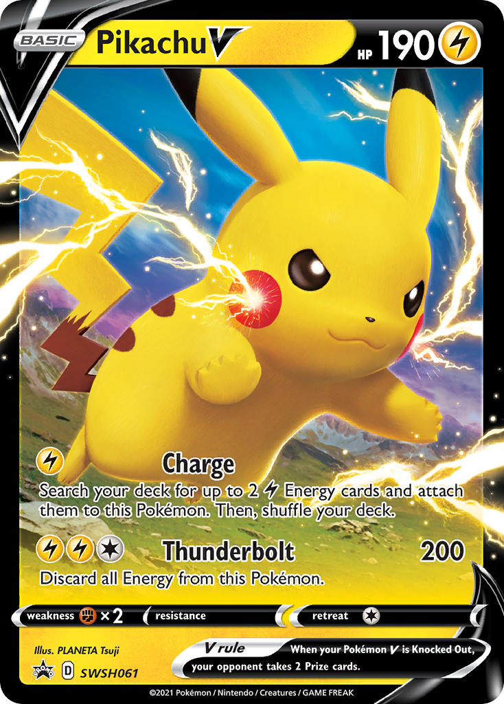 Pikachu V (SWSH061) (Jumbo Card) [Sword & Shield: Black Star Promos] | Mindsight Gaming