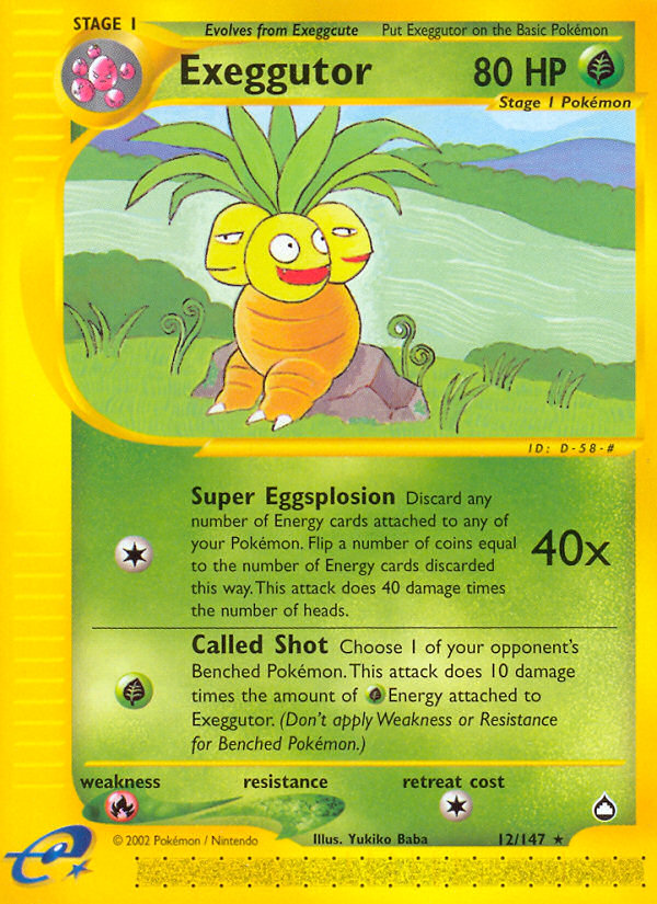 Exeggutor (12/147) [Aquapolis] | Mindsight Gaming