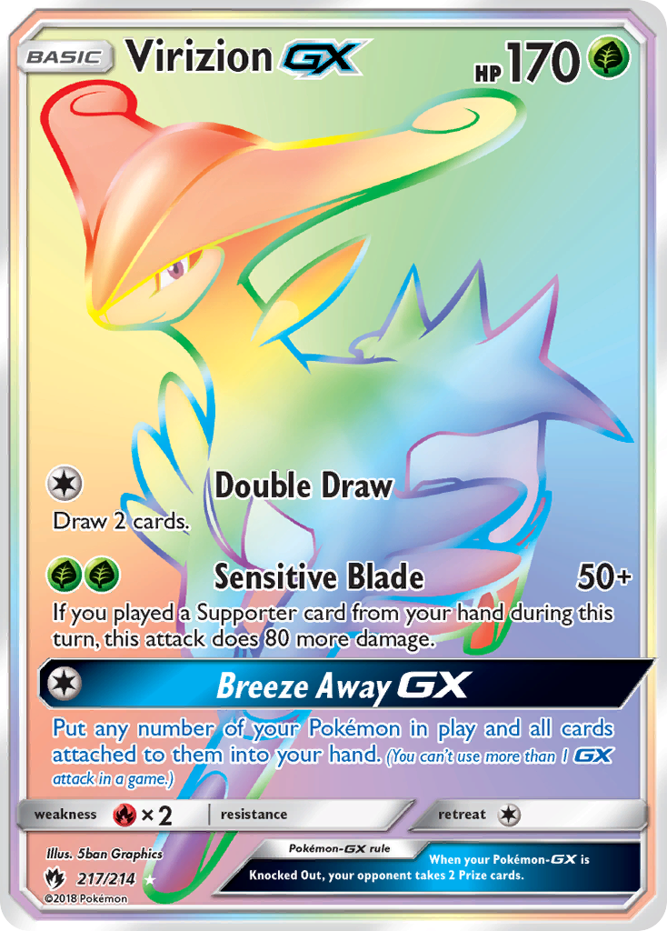 Virizion GX (217/214) [Sun & Moon: Lost Thunder] | Mindsight Gaming