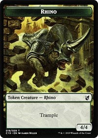 Rhino // Egg Double-sided Token [Commander 2019 Tokens] | Mindsight Gaming