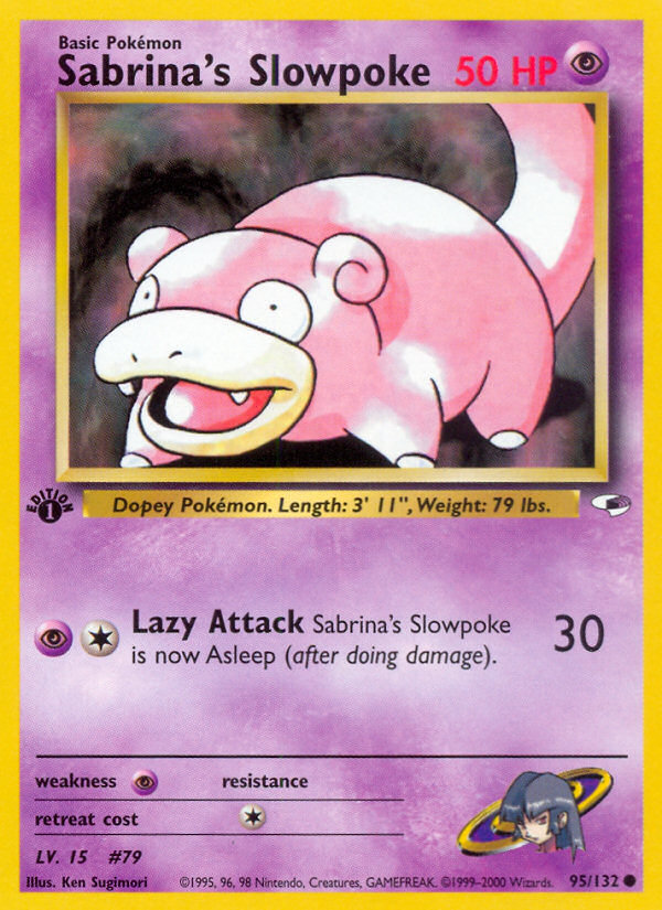 Sabrina's Slowpoke (95/132) [Gym Heroes 1st Edition] | Mindsight Gaming