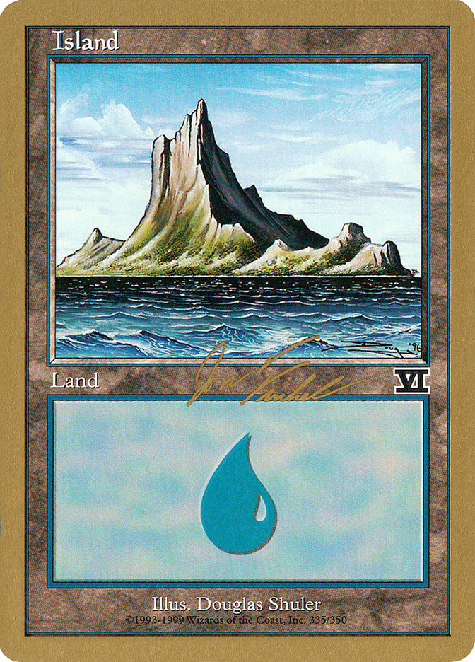 Island (jf335) (Jon Finkel) [World Championship Decks 2000] | Mindsight Gaming