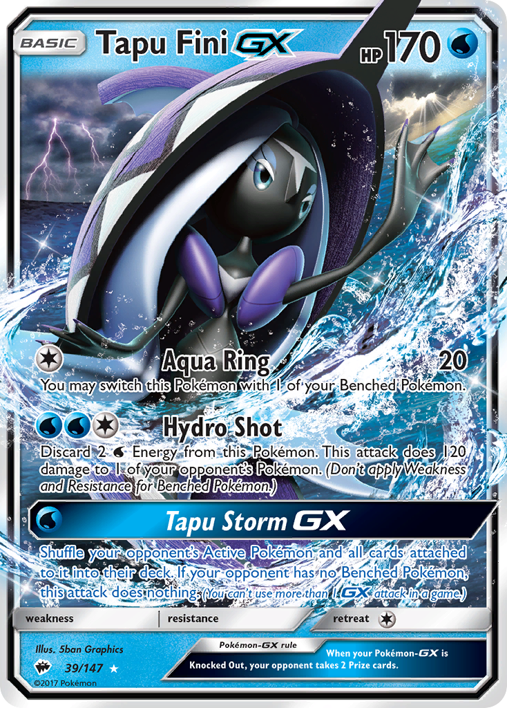 Tapu Fini GX (39/147) [Sun & Moon: Burning Shadows] | Mindsight Gaming