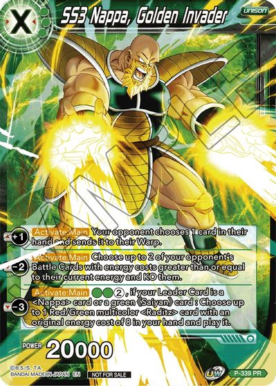 SS3 Nappa, Golden Invader (P-339) [Saiyan Showdown Prerelease Promos] | Mindsight Gaming