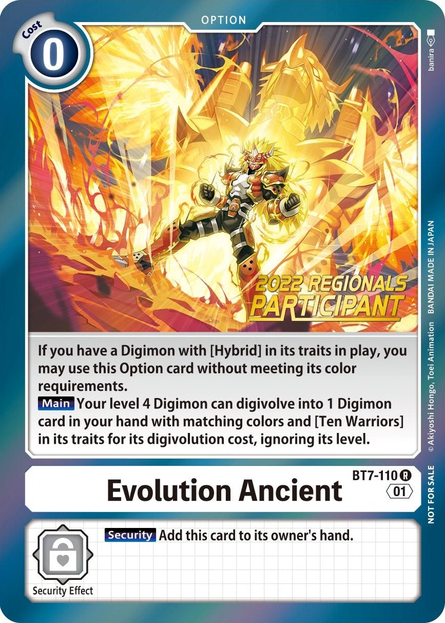 Evolution Ancient [BT7-110] (2022 Championship Offline Regional) (Online Participant) [Next Adventure Promos] | Mindsight Gaming