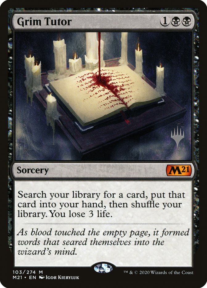 Grim Tutor (Promo Pack) [Core Set 2021 Promos] | Mindsight Gaming