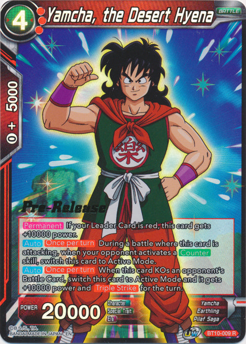 Yamcha, the Desert Hyena (BT10-009) [Rise of the Unison Warrior Prerelease Promos] | Mindsight Gaming