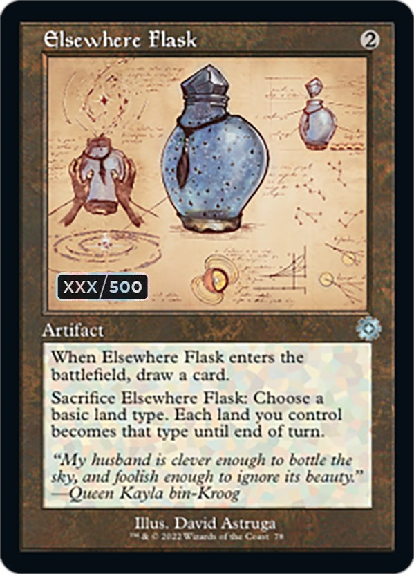 Elsewhere Flask (Retro Schematic) (Serial Numbered) [The Brothers' War Retro Artifacts] | Mindsight Gaming