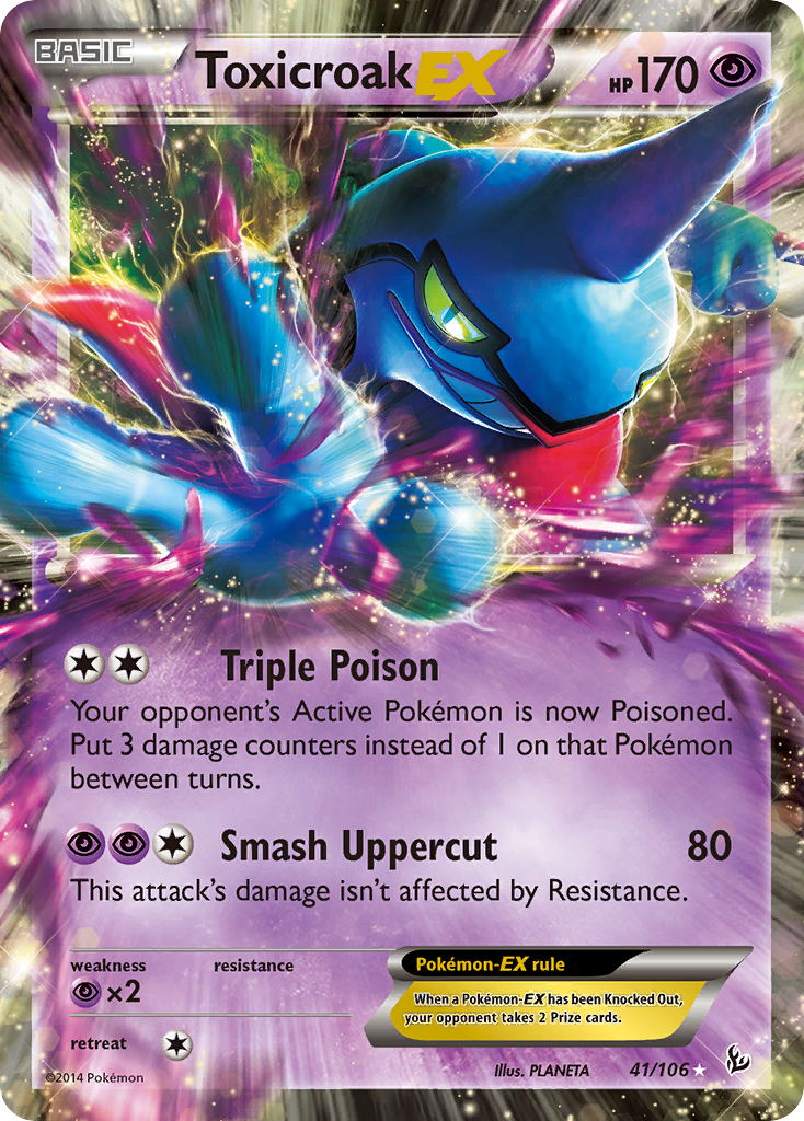 Toxicroak EX (41/106) [XY: Flashfire] | Mindsight Gaming